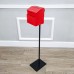 FixtureDisplays®Red Metal Donation Box Floor Stand Lobby Foyer Tithes & Offering Suggestion Collection Ballot Box 11065+11118-RED